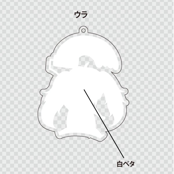 画像2: アクリルキーホルダー【50×50mm】〈片面印刷〉4個　 (2)